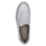 CAPRICE WOMENS 24656-28-139 MANOU WHITE/SILVER Leather Combination Slip-On Shoe