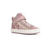 GEOX KIDS J254GB KALISPERA GIRL Pink/Platinum Disney Princess Hi-Top Sneaker