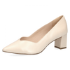 CAPRICE WOMENS 22408/28 434 Cream Pearl Leather Court Shoe