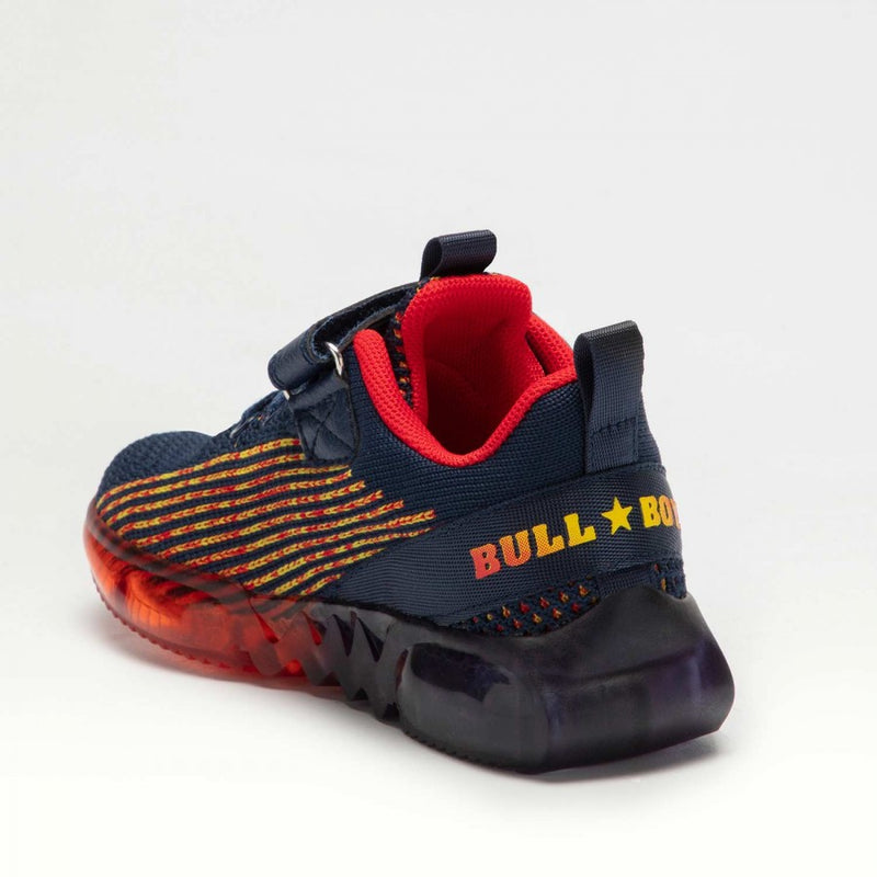 BULL BOYS KIDS AE01 DINOSAUR LIGHTS Boy's Dk Blue Trainers