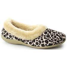 SLEEPERS LS314M PENNY Womens Brown/Beige Leopard Print Full Slipper