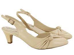 CAPRICE WOMENS 29605-20 402 Beige Leather Heeled Sandal