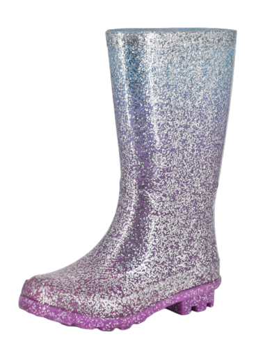 W276LM Lilac/Multi Colour Glitter Girls Wellies