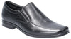 HUSH PUPPIES MENS BILLY Black Leather Slip-On Shoes