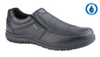 IMAC MENS M227A Black Leather Twin Gusset Slip-On Shoe (Wide Fit)