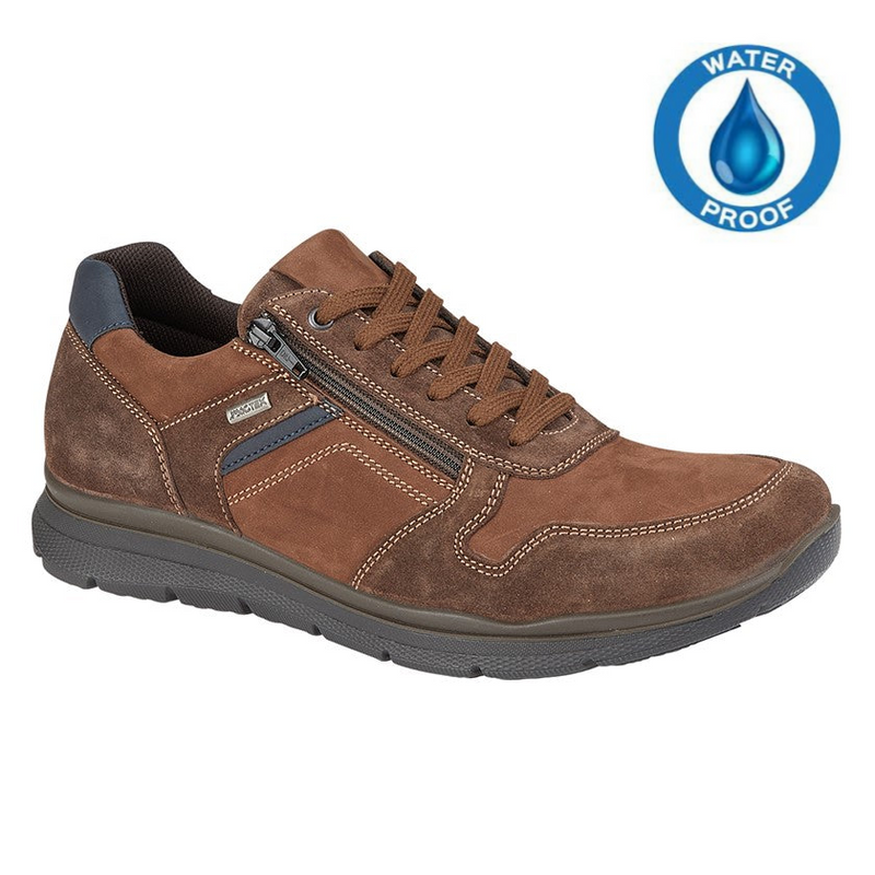 IMAC MENS M025BN Brown Nubuck Leather Lace-Up Shoe