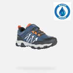 GEOX KIDS J263ZB MAGNETAR ABX Junior Boy's Navy/Orange Waterproof Trainer