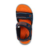 SKECHER KIDS HYPNO SPLASH 90522L/NVOR Navy/Orange Velcro Sandal with Lighted Sole