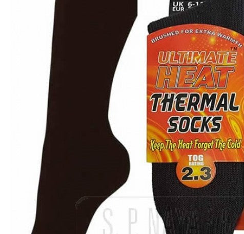 MEN'S SOCKS -  Ultimate Heat Black Thermal Socks