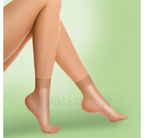 WOMENS SOCKS Joanna Gray NATURAL 15 denier Sheer Anklets