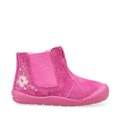 STARTRITE KIDS 0776-8 FIRST CHELSEA Berry Glitter Suede (F)