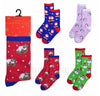 KIDS SOCKS -  COTTON RICH CHRISTMAS DESIGN SOCKS.