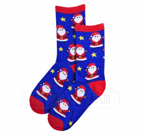 KIDS SOCKS -  COTTON RICH CHRISTMAS DESIGN SOCKS.