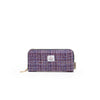 ISLANDER(Snowpaw) Harris Tweed Violet Mini Dogtooth Long Purse