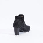 ISLANDER(Snowpaw) 5812/BLADTL The LENNOX Black Harris Tweed/Sheepskin Ladies Ankle Boot