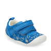 STARTRITE KIDS 0767-2 ROAR Bright Blue Dinosaur Nubuck Pre-Walker Shoe (F)