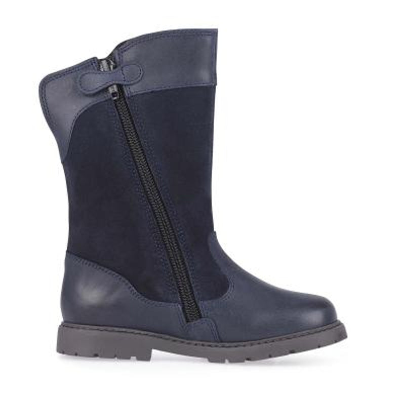 STARTRITE KIDS 1730-9  SPLASH Navy Leather/Suede Tall W/P Boot