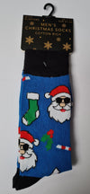 MEN'S SOCKS -  COTTON RICH CHRISTMAS DESIGN SOCKS.