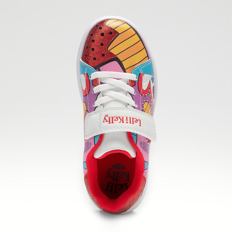 LELLI KELLY LK4818 LOLA Multi Coloured Girl's Riptape Trainer