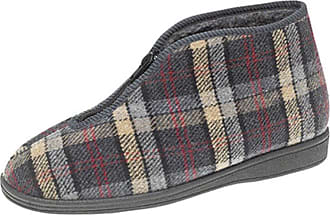 Sleepers MS449K JED Grey Check Zip Bootee Slipper