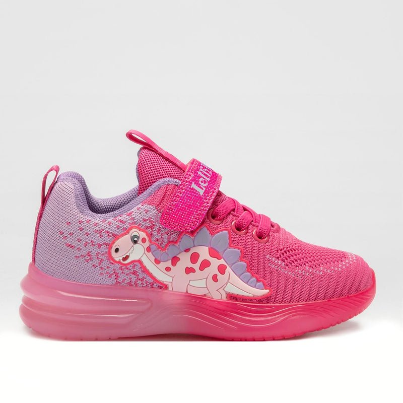 LELLI KELLY KIDS LKAL3454 DINOSAURETTA LIGHTS Girl's Riptape Trainer